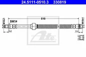 Przewody hamulcowe - ATE Przewód hamulcowy giętki ATE 24.5111-0510 8200196055 24.5111-0510 - miniaturka - grafika 1