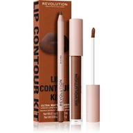 Szminki - Makeup Revolution Lip Contour Kit zestaw do ust Divine odcień - miniaturka - grafika 1