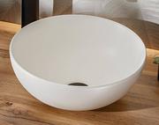 Umywalki - Umywalka nablatowa ceramiczna DOMI-MB Biały mat 32 cm - miniaturka - grafika 1