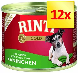 Rinti Gold, 12 X 185 G - Serca Kacze - Mokra karma dla psów - miniaturka - grafika 1