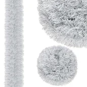 Oświetlenie świąteczne - Łańcuch choinkowy 6m srebrny, girlanda na choinkę, średnica 7cm - miniaturka - grafika 1