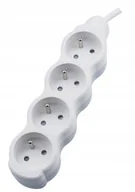 Przedłużacze i rozgałęźniki - Przedłużacz biały 3 metry 4 cztery gniazda - miniaturka - grafika 1