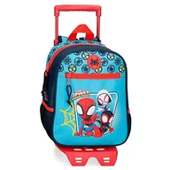 Plecaki - Marvel Spidey Team Up, Niebieski, Talla única, plecak 28 + wózek - miniaturka - grafika 1