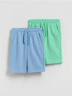 Majtki dla dzieci - Reserved - Szorty 2 pack - jasnoturkusowy - miniaturka - grafika 1