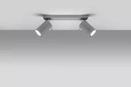 Lampy sufitowe - Sollux Lighting Plafon RING 2 szary - miniaturka - grafika 1