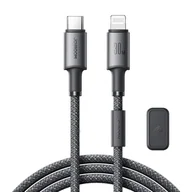Maskownice do kabli - Kabel przewód USB-C - iPhone Lightning z organizerem uchwytem magnetycznym 1.2m - szary JOYROOM - miniaturka - grafika 1