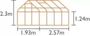 VITAVIA szklarnia ogrodowa ORION 5000, zielona (1,93 m x 2,57 m) + baza - Szklarnie ogrodowe - miniaturka - grafika 4