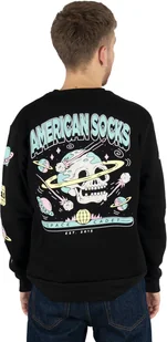 bluza męska AMERICAN SOCKS SPACE CADET CREW Black - Bluzy męskie - miniaturka - grafika 1