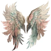 Pasmanteria - Naprasowanka Skrzydla anioł sztuka 9 - miniaturka - grafika 1