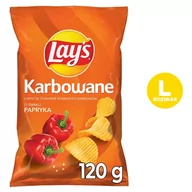 Chipsy - Lay's Chipsy ziemniaczane karbowane o smaku papryki 120 g - miniaturka - grafika 1