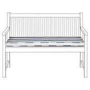Poduszki ogrodowe - Beliani Poduszka na ławkę ogrodową 112 x 54 cm niebiesko-biała VIVARA - miniaturka - grafika 1