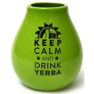 Inne naczynia kuchenne - Matero Ceramico LUKA GREEN 350 ml z logo MATE GREEN - miniaturka - grafika 1