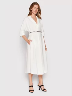 Sukienki - Imperial Sukienka codzienna ACIODEM Biały Regular Fit - grafika 1