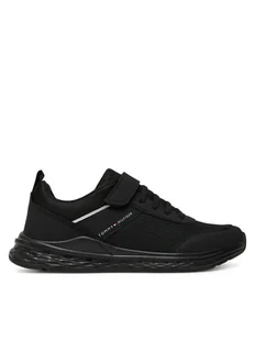 Tommy Hilfiger Sneakersy T3X9-34115-1845 D Czarny - Buty dla chłopców - miniaturka - grafika 1
