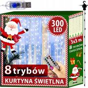 Oświetlenie świąteczne - Jumi, Kurtyna świetlna, 300 Led, Sople, Różnokolorowy - miniaturka - grafika 1