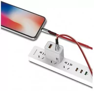 Kable USB - SENBONO SOMOSTEL KABEL USB TYP-C 2.4A CZERWONY 2400MAH QUICK CHARGER QC 3.0 1M POWERLINE METALOWE WTYKI BW02 BW02 TYP-C RED - miniaturka - grafika 1