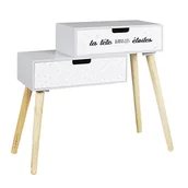 Szafy i szafki dla dzieci - HOME DECO KIDS Nocne Nocne w Gwiazdach Dziecięca Sypialnia Meble Dekoracyjne, PIN, Szaro-Niebo, Czarny, 55 x 22 x 51,5 - miniaturka - grafika 1