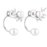 Kolczyki - Srebrne kolczyki gałązki z perłami SWAROVSKI® CRYSTAL - miniaturka - grafika 1