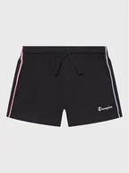 Spodenki damskie - Champion Szorty sportowe 404669 Czarny Regular Fit - miniaturka - grafika 1