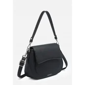 Torebki damskie - Praktyczna Damska Torebka Listonoszka Na Ramię Do Ręki LUIGISANTO Czarna - miniaturka - grafika 1