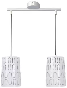 Candellux VISTA LAMPA WISZĄCA 2X60W E27 BIAŁY - Lampy sufitowe - miniaturka - grafika 1