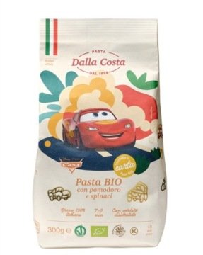 Makaron (semolinowy Trójkolorowy) Disney Auta Bio 300 g Dalla Costa