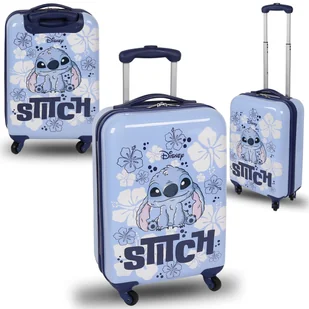 DISNEY Stitch Niebieska walizka w twardej obudowie, walizka na kółkach 54x35x20cm - Walizki - miniaturka - grafika 1