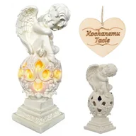 Lampiony i znicze - ZNICZ dla TATY ANIOŁ SOLARNY do ogrodu lub na grób - miniaturka - grafika 1