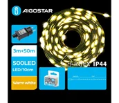 Lampy ogrodowe - Aigostar - LED Zewnętrzny łańcuch świąteczny 500xLED/8 funkcji 53m IP44 ciepła biel - miniaturka - grafika 1