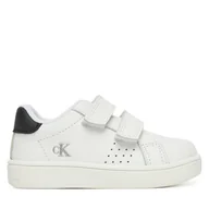 Buty dla chłopców - Sneakersy Calvin Klein Jeans Low Cut Velcro Sneaker V1X9-82074-1355 M Biały - miniaturka - grafika 1
