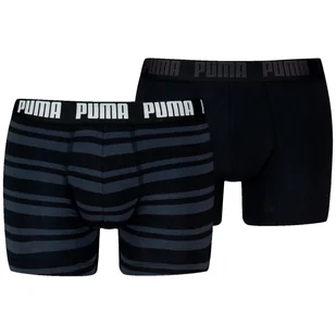 Męskie bokserki Puma Everyday Striped Boxers 2P Rozmiar: L / Kolor: czarny - Majtki męskie - miniaturka - grafika 1