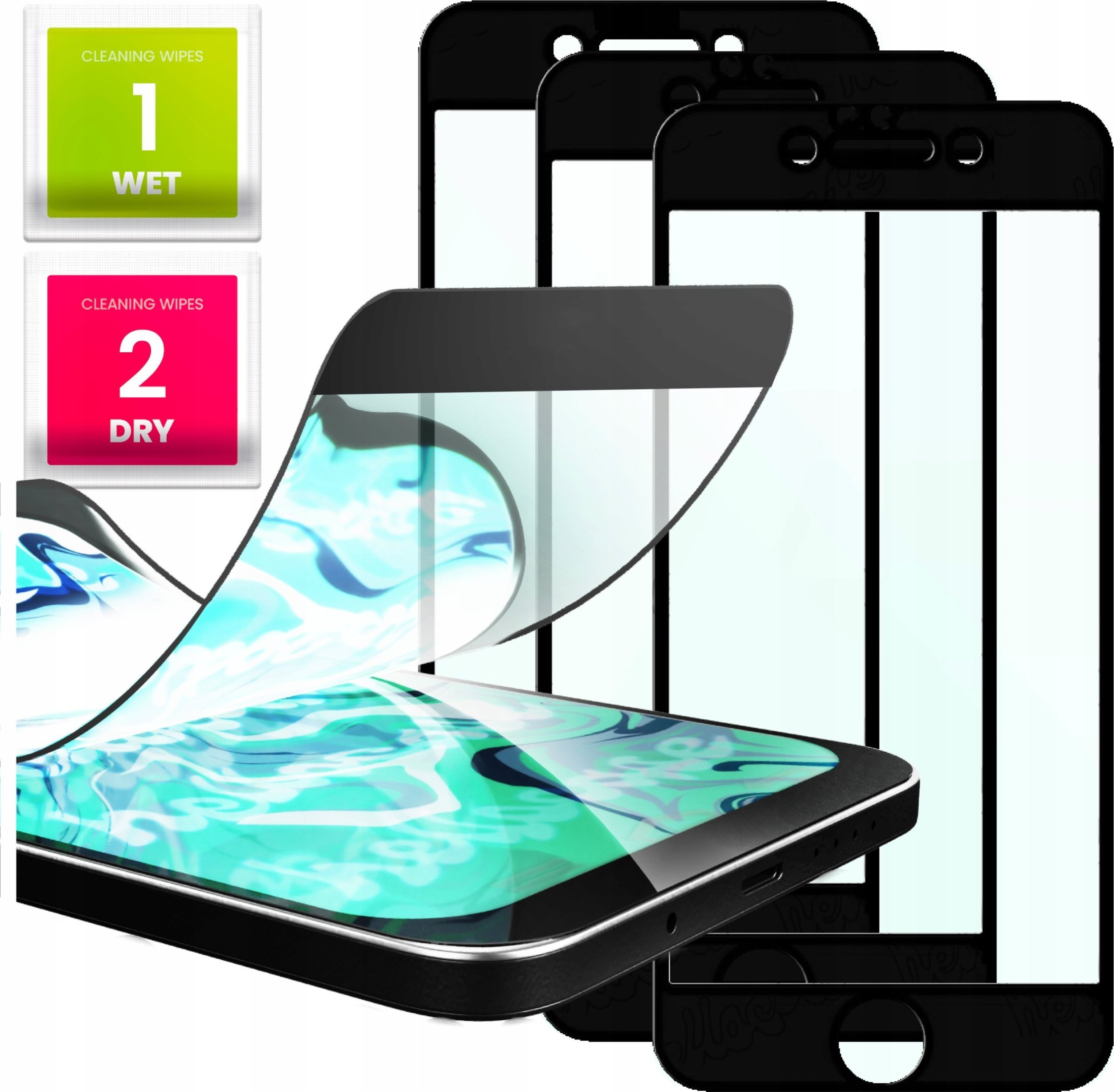 Hello Case 3x Szkło Hybrydowe do OPPO A71 szybka 9H, 5D, ochronne, na cały ekran