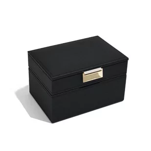 Pudełko na biżuterię 2-poziomowe (czarne) Mini Classic Stackers - Pudełka i szkatułki - miniaturka - grafika 1
