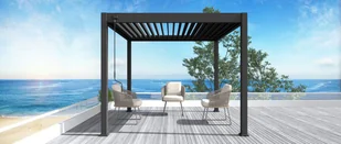 Pergola tarasowa ELEGANCE 3x3 Anthracite - Gutroof - Kratki i pergole - miniaturka - grafika 1