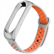 Akcesoria do smartwatchy - Xiaomi Mi Band4 Opaska Zamienna Szaro-Pomarańczowa - miniaturka - grafika 1