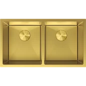 Zlewozmywaki - Mexen Binox zlewozmywak stalowy 2-komorowy 800 x 450 mm, złoty - 6421802000-55 - miniaturka - grafika 1