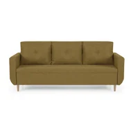 Sofy i kanapy - Kanapa sofa 3 os z funkcją spania sprężyny bonell DORO żółty - miniaturka - grafika 1