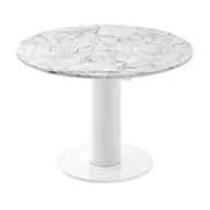 Stoły - Stół rozkładany SOLO LUX Venatino White HG + Biały HG - miniaturka - grafika 1