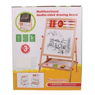 Księgarnia OUTLET - EXTRALINK TOYS DWUSTRONNA TABLICA DLA DZIECI KREDOWA MAGNETYCZNA SUCHOŚCIERALNA LICZYDŁO ZEGAR - miniaturka - grafika 1