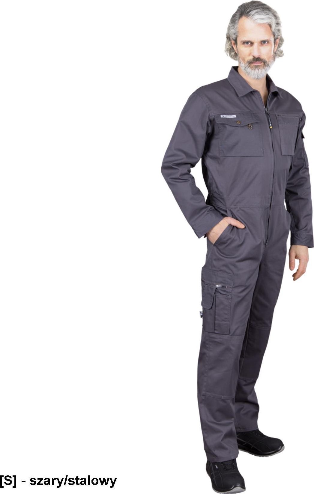 R.E.I.S. LH-OVERTER - kombinezon ochronny odzież ochronna - szary/stalowy 48