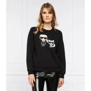 Karl Lagerfeld Bluza Ikonik Karl &Choupette | Regular Fit - Bluzy damskie - miniaturka - grafika 1