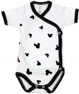 Body dla niemowląt - Body KOPERTOWE KRÓTKI rękaw MYSZKA BIAŁA r 74 KLEKLE - miniaturka - grafika 1