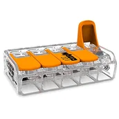 Inne akcesoria elektryczne - Wago Szybkozłączka 5x6 pomarańczowy 221-615 - miniaturka - grafika 1