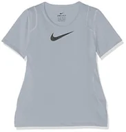 Koszulki i topy damskie - Nike dziewczęcy G Np Top Ss T-shirt Cool Grey/(Black) M - miniaturka - grafika 1