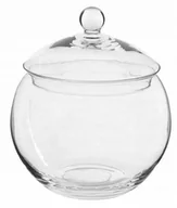 Pojemniki kuchenne - Bomboniera szklana pojemnik z przykrywką okrągły h22 d20 - miniaturka - grafika 1