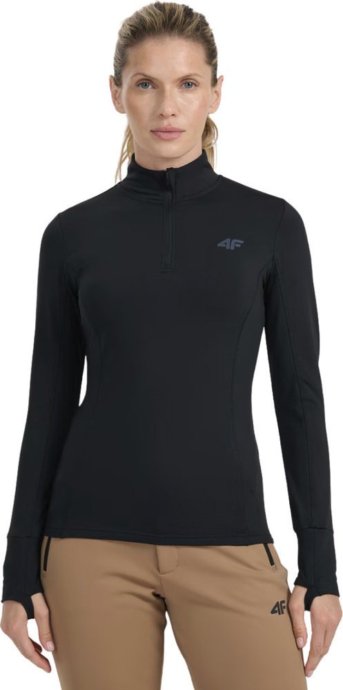 4f Bluza termoaktywna damska 4F F098 głęboka czerń 4FWAW25UBRUF098 20S L
