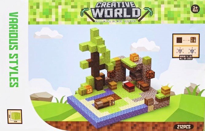 KLOCKI MAGNETYCZNE KONSTRUKCYJNE BLOCZKI 3D 212 EL FARMA CREATIVE WORLD