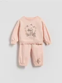 Komplety dla niemowląt - Reserved - Komplet dresowy Bambi - brudny róż - miniaturka - grafika 1