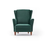 Fotele - Zielony fotel typu uszak Lola Brejer – Artie - miniaturka - grafika 1