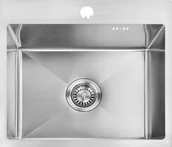 Zlewozmywaki - REA Zlewozmywak stalowy Leo 50 Nikiel szczotkowany - miniaturka - grafika 1